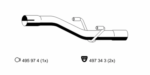 391474 ERNST Труба выхлопного газа (фото 2)