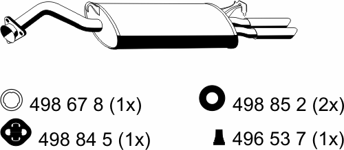 204156 ERNST Глушитель выхлопных газов конечный (фото 2)