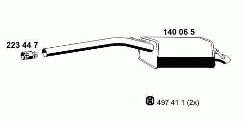 140065 ERNST Глушитель выхлопных газов конечный (фото 2)