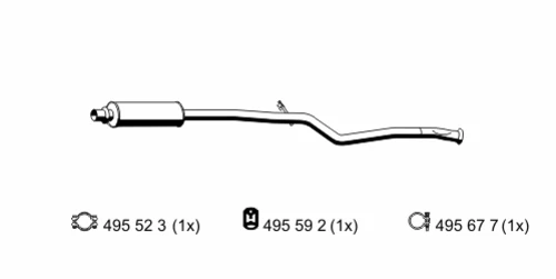 500159 ERNST Средний глушитель выхлопных газов (фото 2)