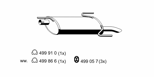 052092 ERNST Глушитель выхлопных газов конечный (фото 2)