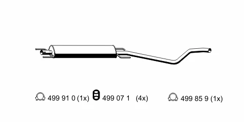 054263 ERNST Средний глушитель выхлопных газов (фото 2)