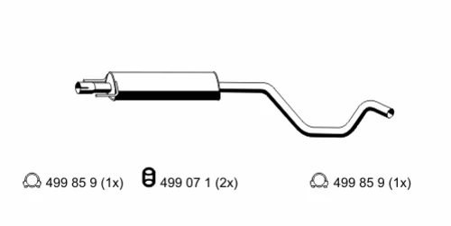 033251 ERNST Средний глушитель выхлопных газов (фото 2)