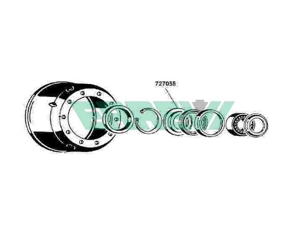 727055 ERREVI Кольцо ступицы металл шайба 86x115/139x22 bpw 6.5-9т eco (фото 1)