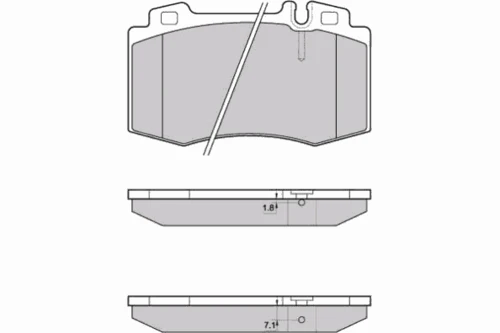 12-0986 E.T.F. Комплект тормозных колодок, дисковый тормоз (фото 2)
