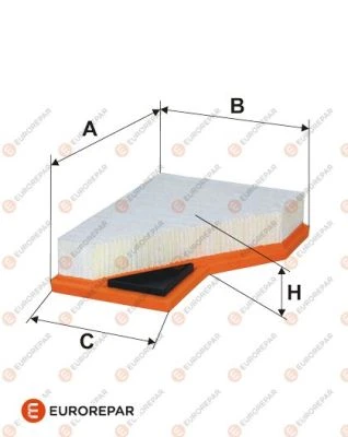 1611155380 EUROREPAR Воздушный фильтр (фото 2)