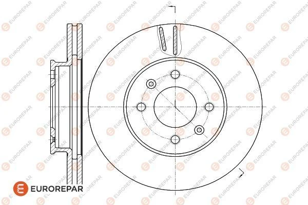 1622812080 EUROREPAR Тормозной диск (фото 2)