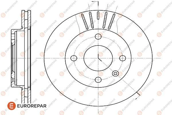 1618866780 EUROREPAR Тормозной диск (фото 2)