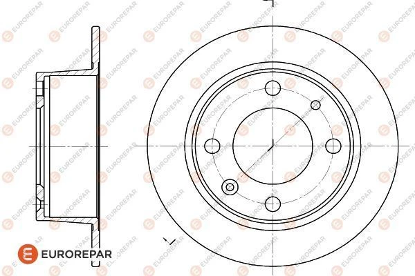 1618861080 EUROREPAR Тормозной диск (фото 1)