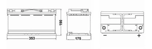 EK920 EXIDE Стартерная аккумуляторная батарея (фото 3)