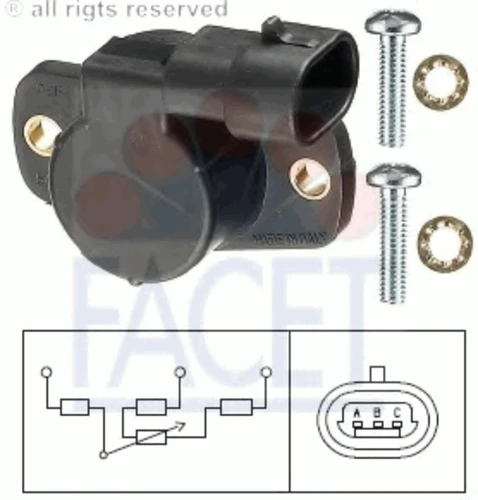 10.5094 FACET Датчик, положение дроссельной заслонки (фото 2)