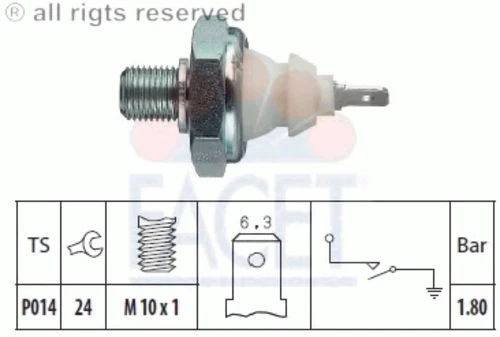 7.0045 FACET Датчик давления масла (фото 2)