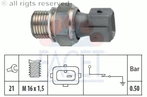 7.0116 FACET Датчик давления масла (фото 2)