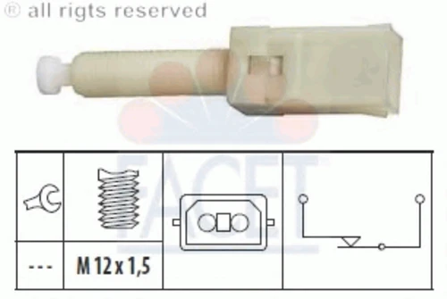7.1087 FACET Выключатель фонаря сигнала торможения (фото 2)