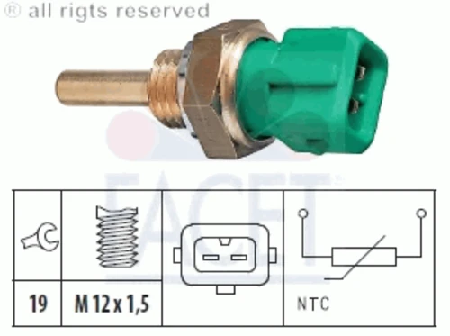 7.3147 FACET Датчик, температура охлаждающей жидкости (фото 2)
