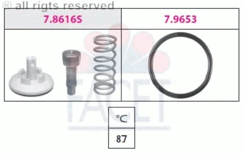 7.8616 FACET Термостат, охлаждающая жидкость (фото 2)