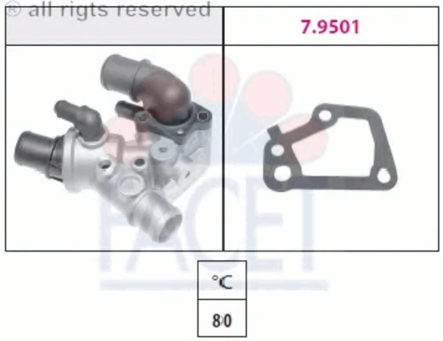 7.8100 FACET Термостат, охлаждающая жидкость (фото 2)