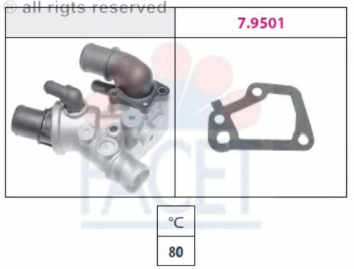 7.8097 FACET Термостат, охлаждающая жидкость (фото 2)