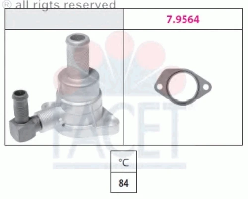 7.8490 FACET Термостат, охлаждающая жидкость (фото 2)
