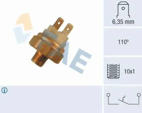 35480 FAE термовыключатель, сигнальная лампа охлаждающей жидкости (фото 2)
