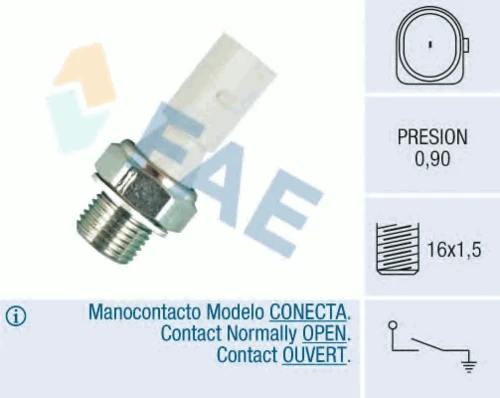 12860 FAE Датчик давления масла (фото 2)