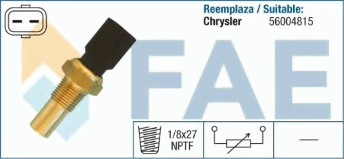 33540 FAE Датчик, температура охлаждающей жидкости (фото 2)