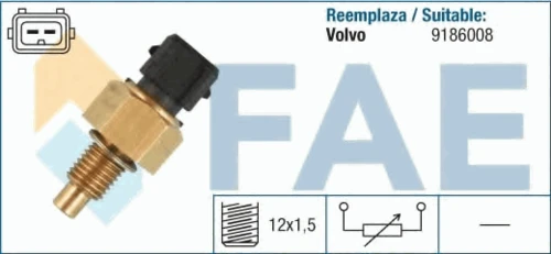 33820 FAE Датчик, температура охлаждающей жидкости (фото 2)