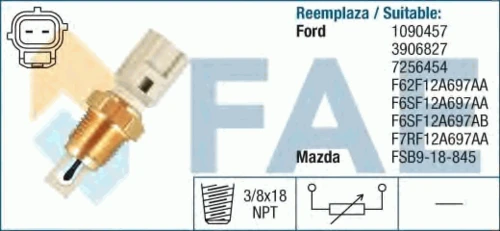 33426 FAE Датчик, температура впускаемого воздуха (фото 2)
