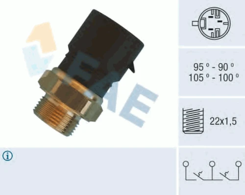 38310 FAE Термовыключатель, вентилятор радиатора (фото 2)