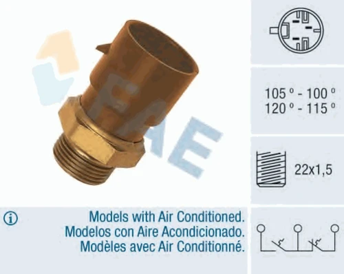 38040 FAE Термовыключатель, вентилятор радиатора (фото 2)