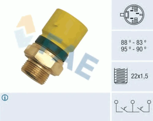 38210 FAE Термовыключатель, вентилятор радиатора (фото 2)