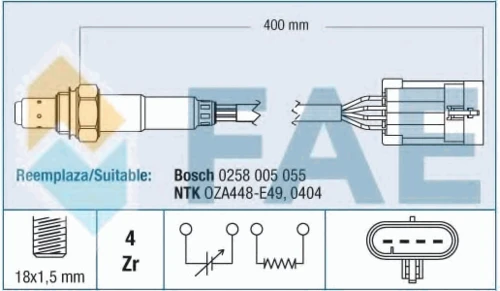 77158 FAE Лямбда-зонд (фото 2)