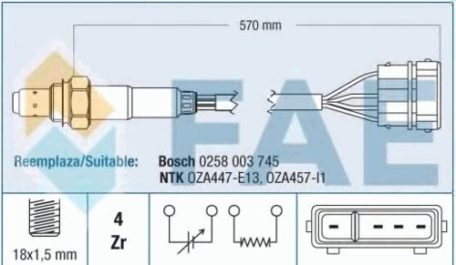 77239 FAE Лямбда-зонд (фото 2)