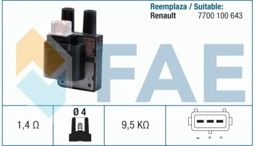 80205 FAE Катушка зажигания (фото 2)