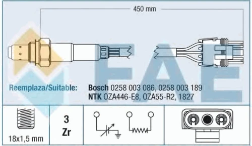 77117 FAE Лямбда-зонд (фото 2)