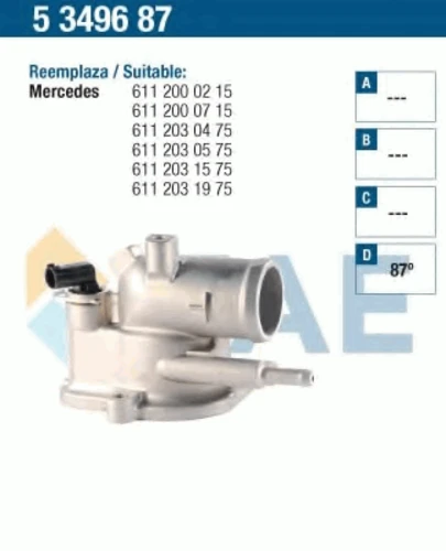 5349687 FAE Термостат, охлаждающая жидкость (фото 2)