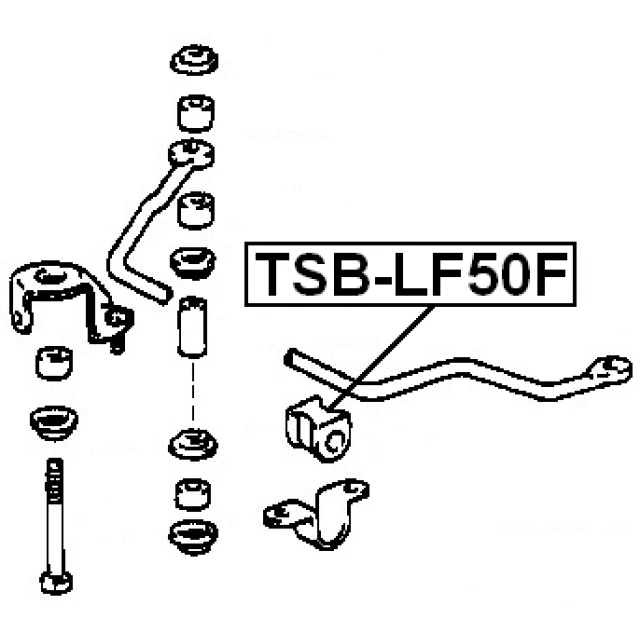 TSB-LF50F FEBEST Втулка, стабилизатор (фото 4)