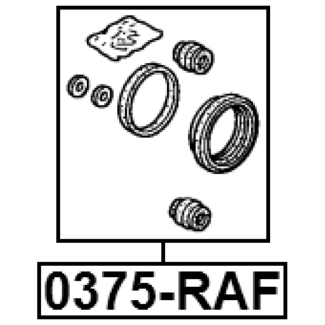 0375-RAF FEBEST Ремкомплект, тормозной суппорт (фото 3)