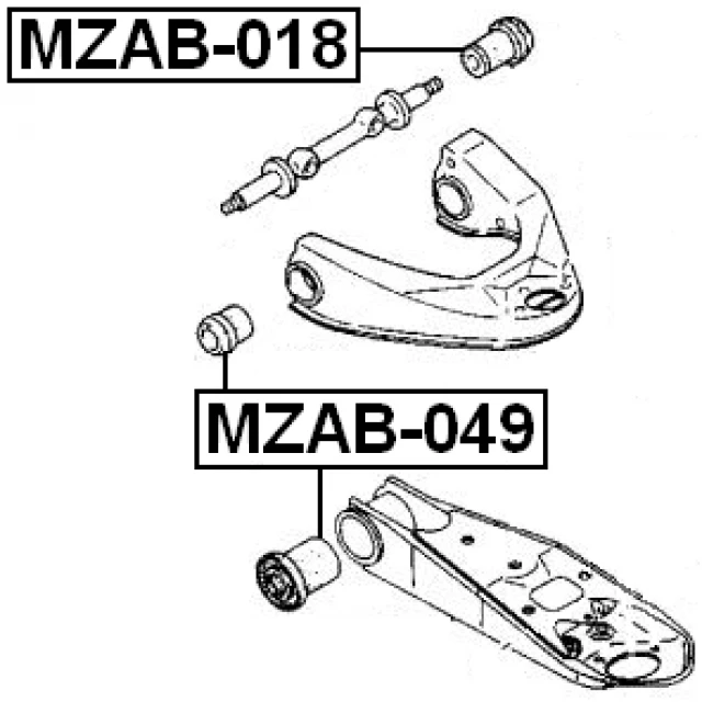 MZAB-018 FEBEST Подвеска, рычаг независимой подвески колеса (фото 4)