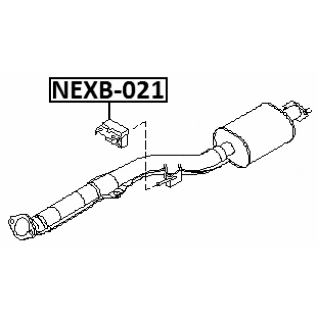 NEXB-021 FEBEST Монтажный комплект, система выпуска (фото 4)