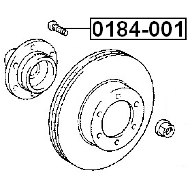 0184-001 FEBEST Шпилька колеса (фото 4)