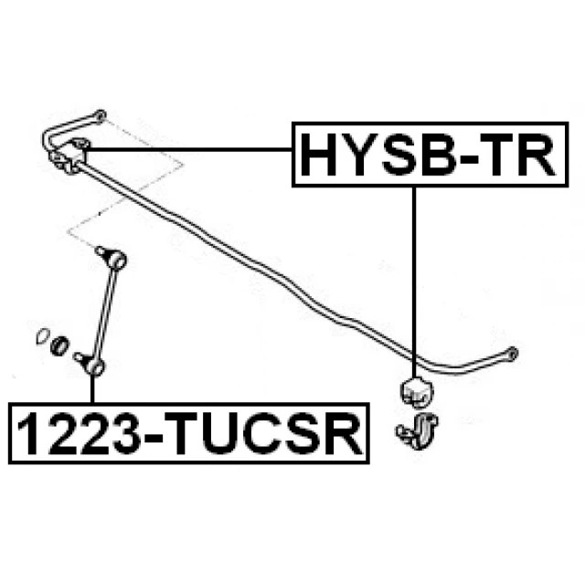 HYSB-TR FEBEST Втулка, стабилизатор (фото 4)