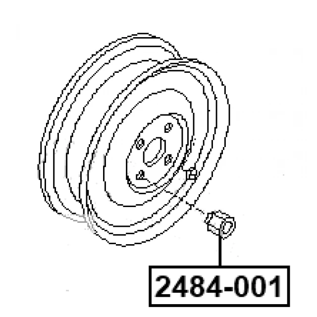 2485B-001 FEBEST Шпилька колеса (фото 4)
