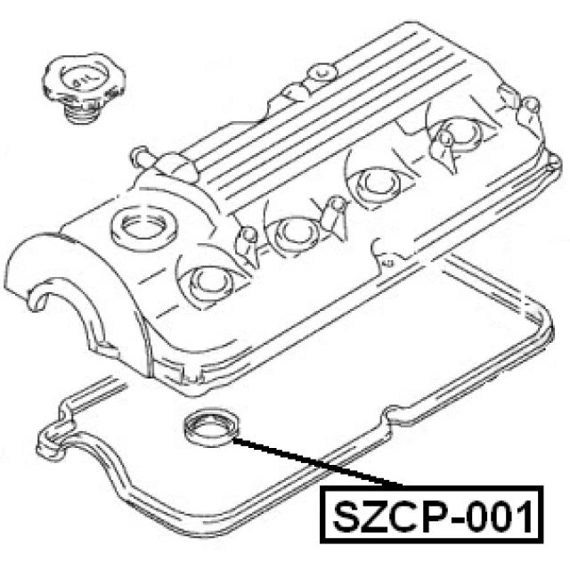 SZCP-001 FEBEST Уплотнительное кольцо, шахта свечи (фото 4)