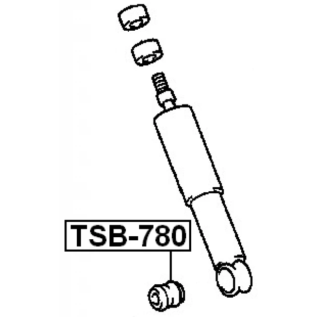 TSB-780 FEBEST Дистанционная труба, амортизатор (фото 4)