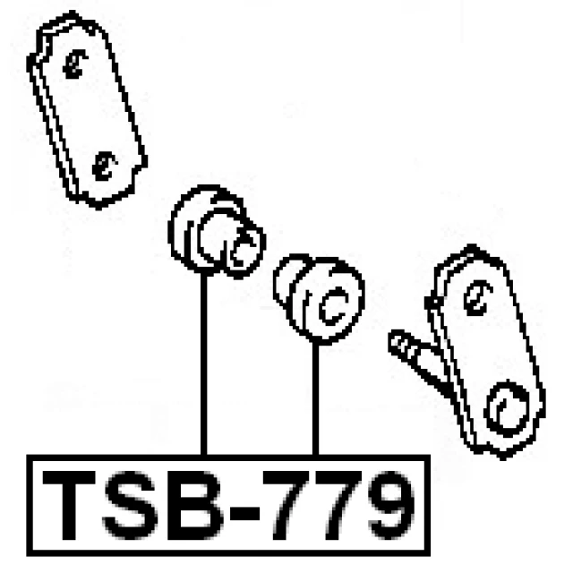 TSB-779 FEBEST Втулка, листовая рессора (фото 3)