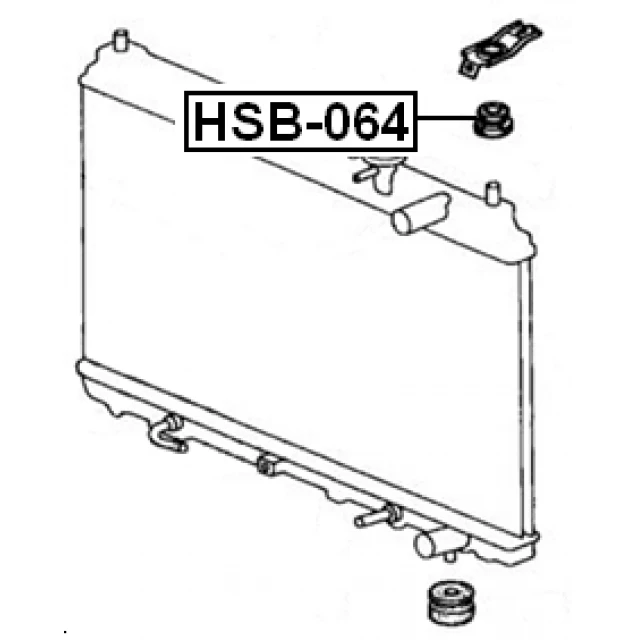 HSB-064 FEBEST Подвеска, радиатор (фото 4)