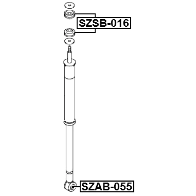 SZSB-016 FEBEST Дистанционная труба, амортизатор (фото 4)