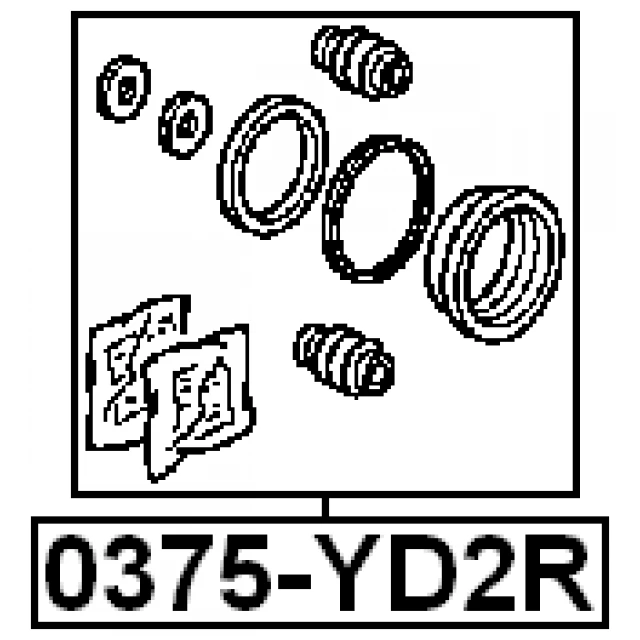 0375-YD2R FEBEST Ремкомплект, тормозной суппорт (фото 3)