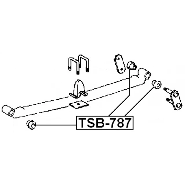 TSB-787 FEBEST Втулка, листовая рессора (фото 4)
